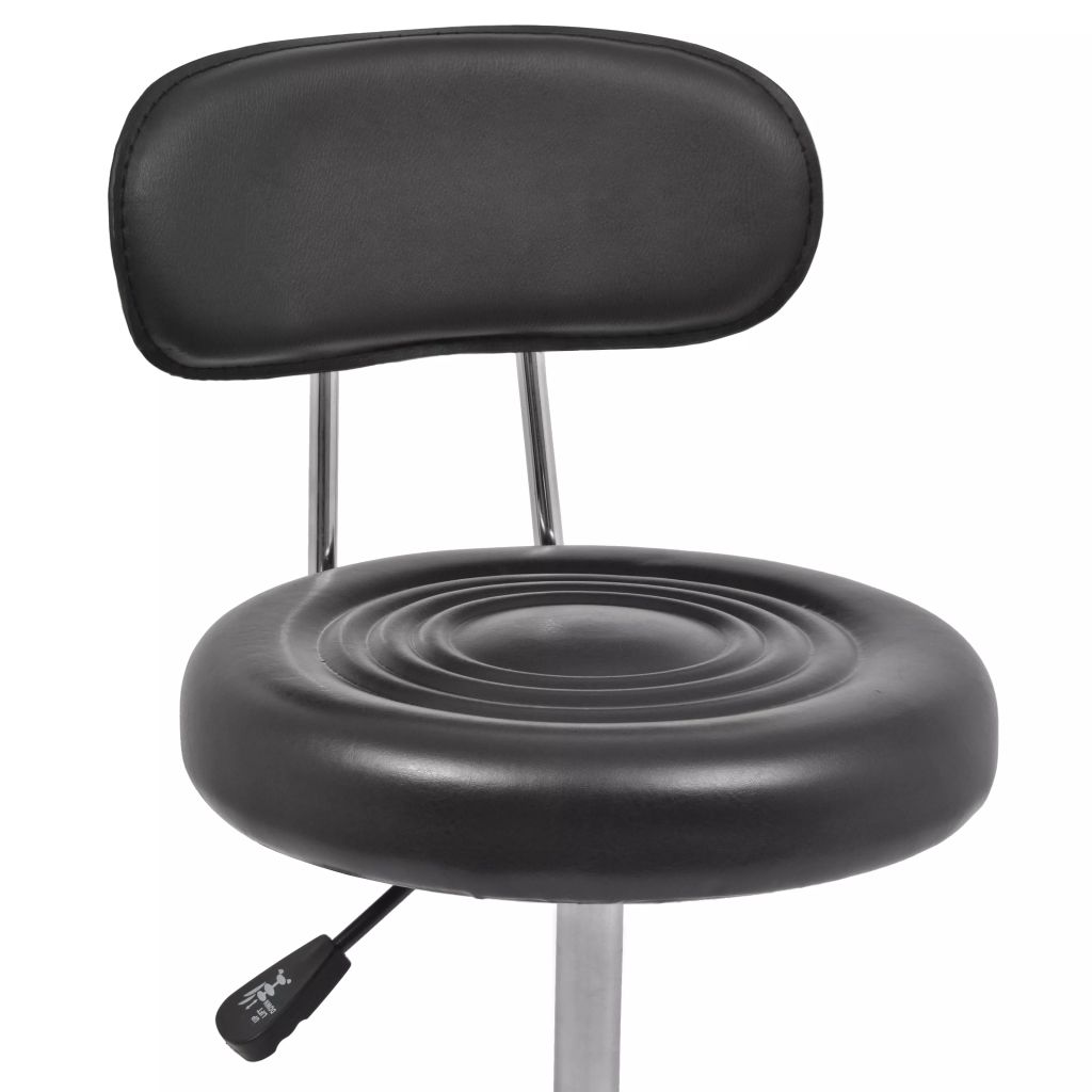 Vidaxl Tabouret Pivotant De Bar 2 Pcs Cuir Synthetique Noir