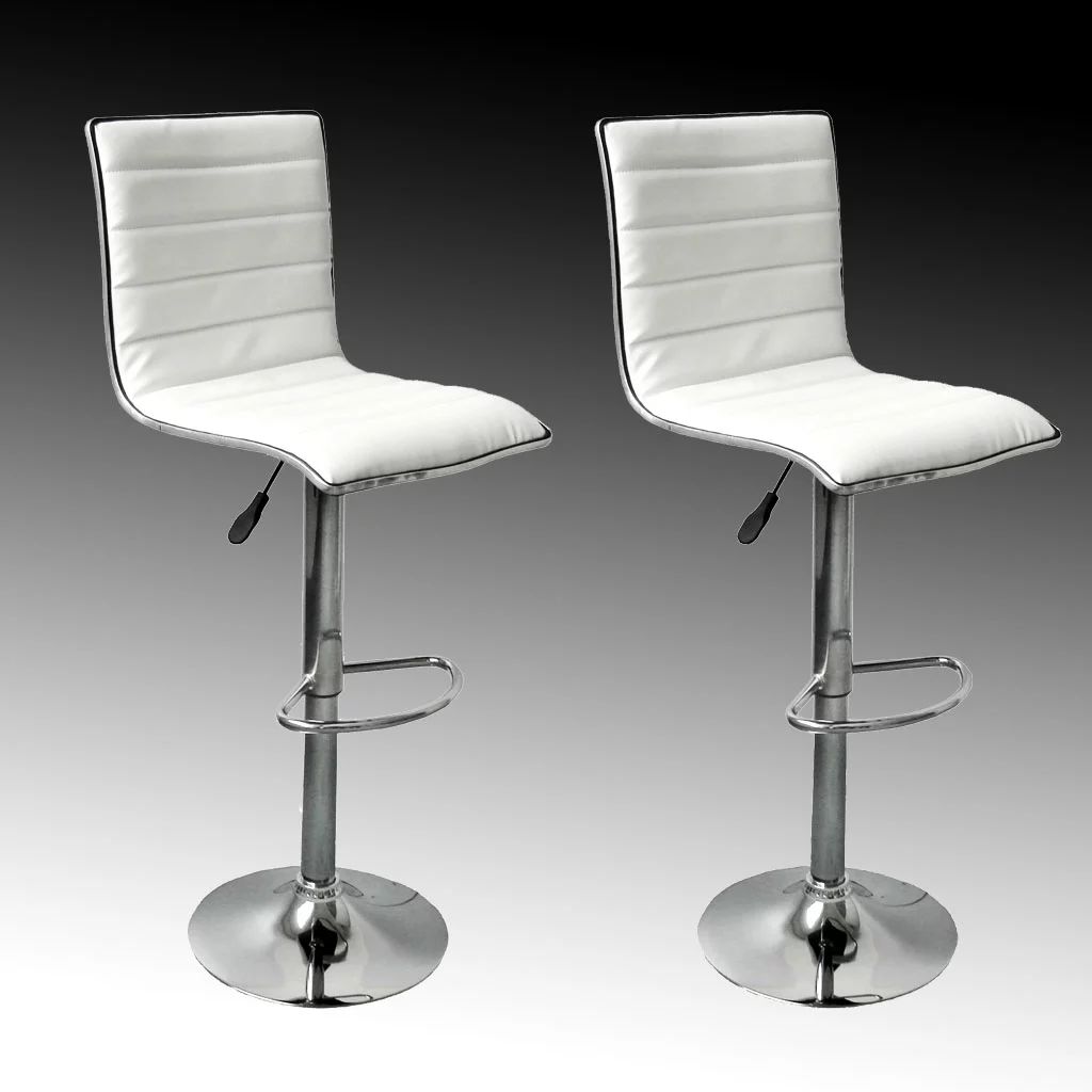 Vidaxl Tabourets De Bar 2 Pcs Blanc