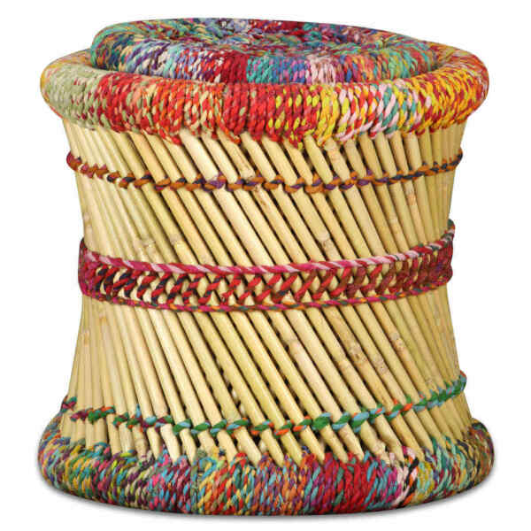 Tabourets - Vidaxl - Multicolore - Bois Massif - Pliant - Style Ethnique