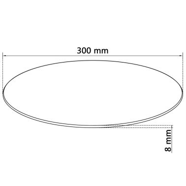 Vidaxl Dessus De Table Ronde En Verre Trempe 300 Mm