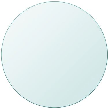vidaXL Dessus de Table Ronde Verre Tremp...