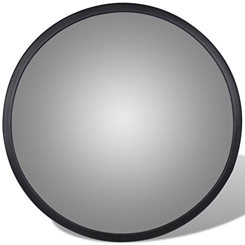 Vidaxl Miroir De Trafic Convexe Acrylique Noir 30 Cm Interieur