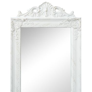 Vidaxl Miroir Sur Pied Style Baroque 160x40 Cm Blanc