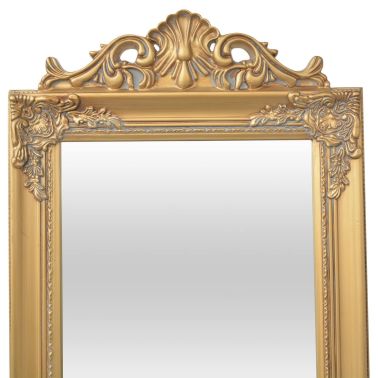 Vidaxl Miroir Sur Pied Style Baroque 160x40 Cm Dore