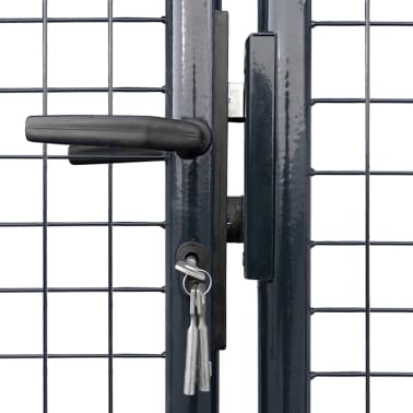 Vidaxl Portail De Jardin Grillage En Acier Galvanise 300 X 100 Cm Gris 143363