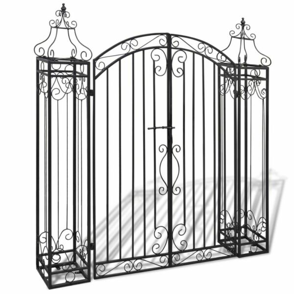 Vidaxl Portillon Ornemental De Jardin Fer Forge 122 X 205 X 134 Cm