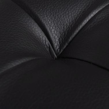 vidaXL Pouf de rangement Cuir synthetique Noir