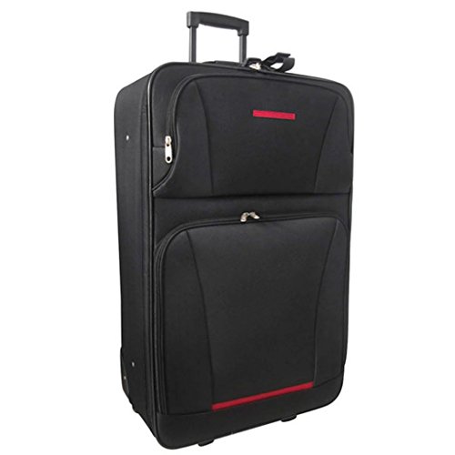 Vidaxl Lot De 5 Bagages Rigides En Tissu Enduit Pvc Noir Inclut Valises A Roulettes Sml Sac De Deplacement Et Trousse 90154