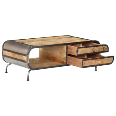 Vidaxl Table Basse 100x50x35 Cm Bois De Manguier Massif 247804