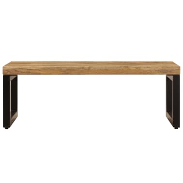 Vidaxl Table Basse 100x50x35 Cm Bois De Manguier Solide Et Acier