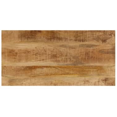 Vidaxl Table Basse 100x50x35 Cm Bois De Manguier Solide Et Acier