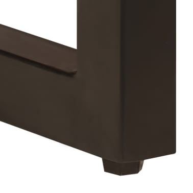 Vidaxl Table Basse 100x50x35 Cm Bois De Manguier Solide Et Acier