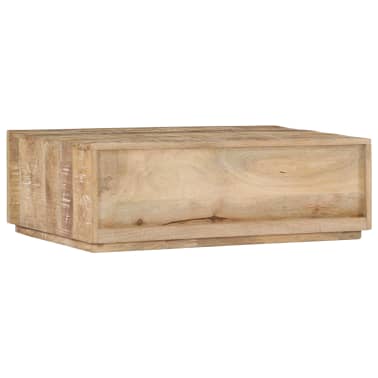 Table Basse Vidaxl Bois De Manguier Massif Rectangulaire Contemporain Design