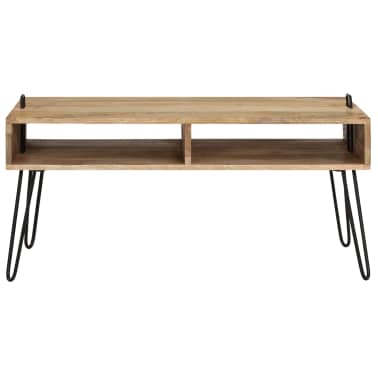 Vidaxl Table Basse Bois De Manguier Massif 100 X 60 X 45 Cm