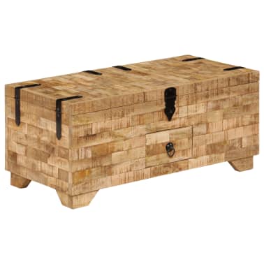Vidaxl Table Basse Bois De Manguier Massif 80 X 40 X 35 Cm