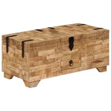 Vidaxl Table Basse Bois De Manguier Massif 80 X 40 X 35 Cm