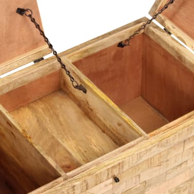 Vidaxl Table Basse Bois De Manguier Massif 80 X 40 X 35 Cm