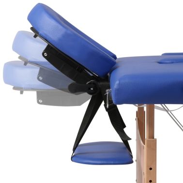 Vidaxl Table Pliable De Massage Bleu 2 Zones Avec Cadre En Bois 110075