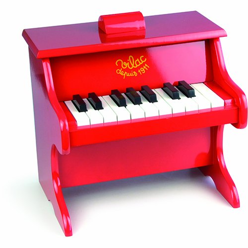 Vilac - Piano Rouge 18 Touches Avec Partitions