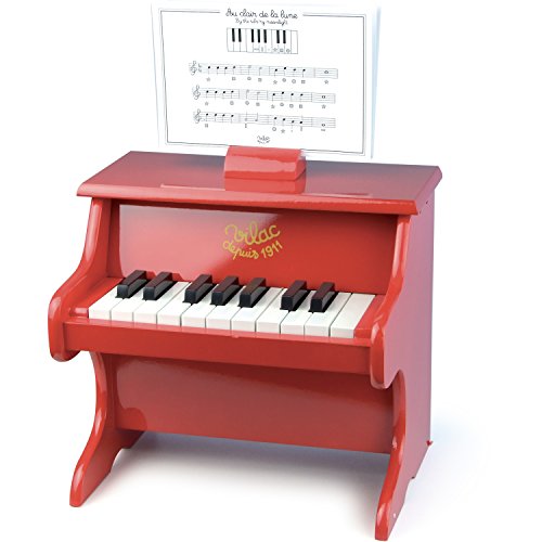 Vilac - Piano Rouge 18 Touches Avec Partitions