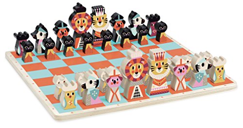 Jeu Dechec En Bois Designe Par Ingela P. Arrhenius - Vilac - Mon Premier Jeu Dechec - 32 Pieces - Multicolore