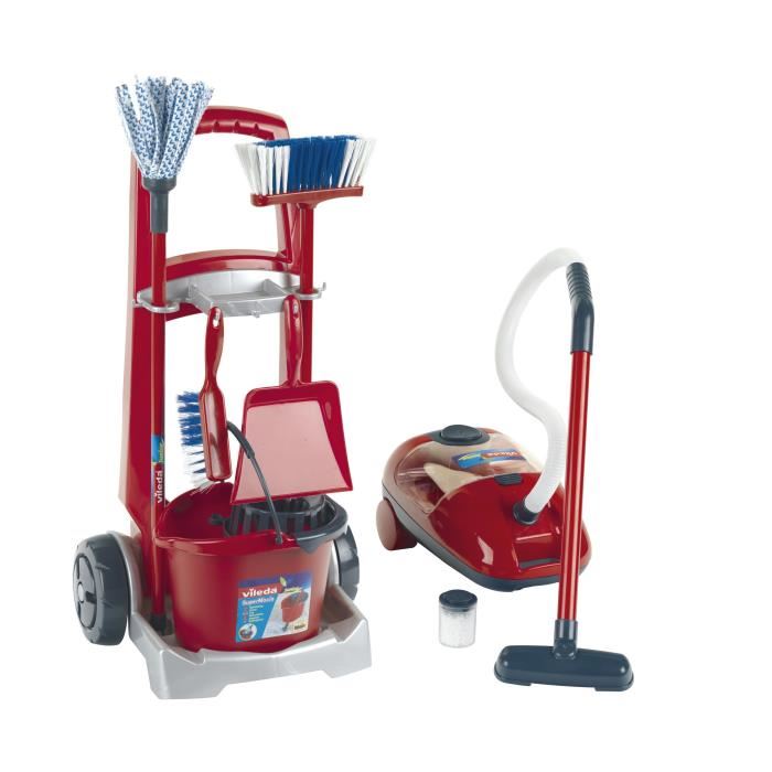 Klein Chariot De Menage Vileda Avec Aspirateur Electronique