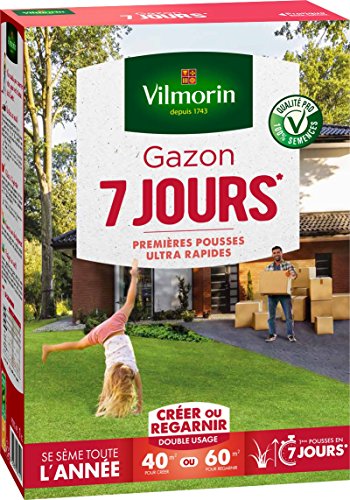 Vilmorin 4460714 Gazon 7 Jours, Vert, 1 ...