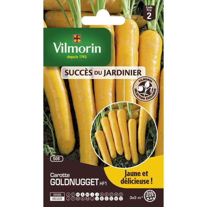 Semences pour carotte hybride de la variete goldnugget - 2 m