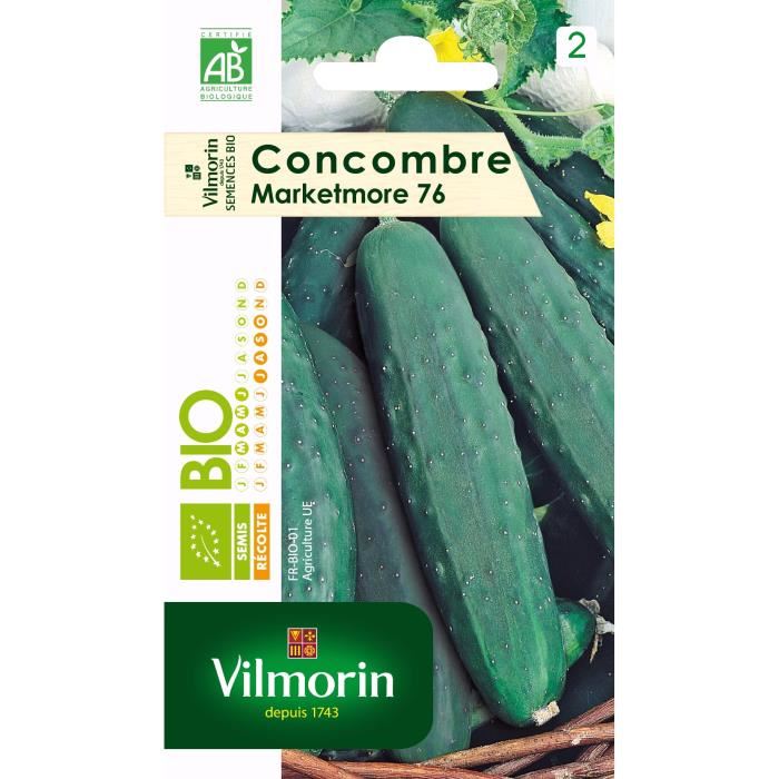 Graines - Vilmorin - Concombre Marketmore 76 - Bio