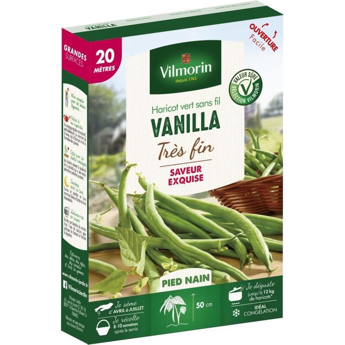 Vilmorin Graines De Haricot Vanilla - 20 M