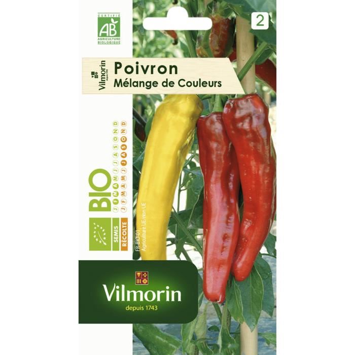 Poivron Melange De Couleurs Bio Vilmorin