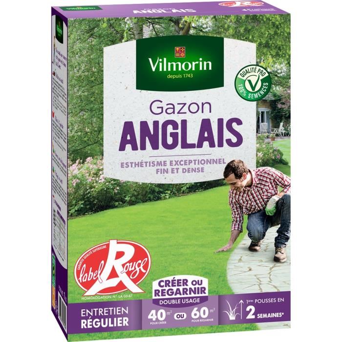Vilmorin Gazon Anglais Label Rouge - 1 Kg