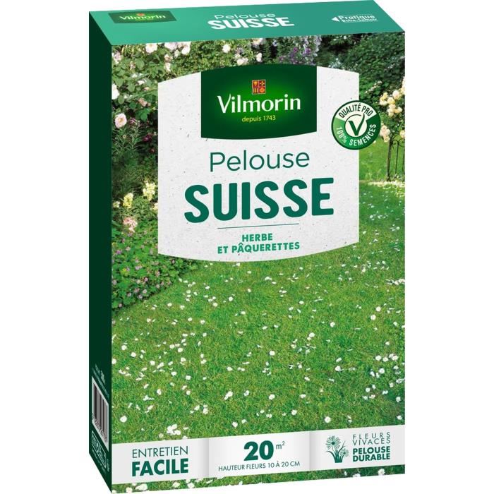 Vilmorin Semences De Pelouse Suisse Paquerettes Boite De 500 G