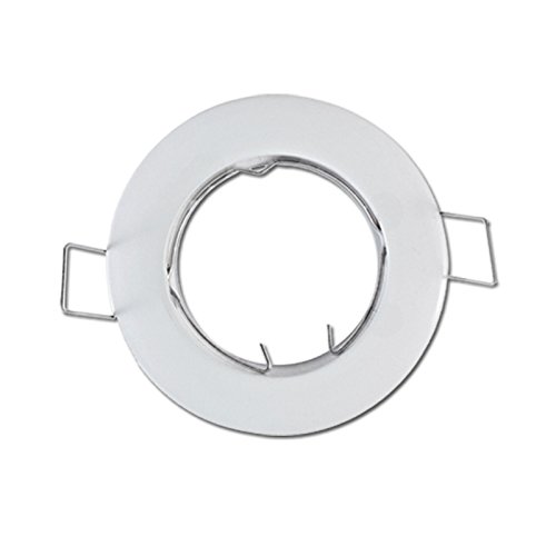 Support Spot Rond Fixe 78 Mm Blanc Finition Blanc
