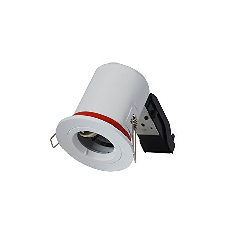 Support Spot Led Rt2012 Rond Fixe 88mm Blanc Finition Blanc