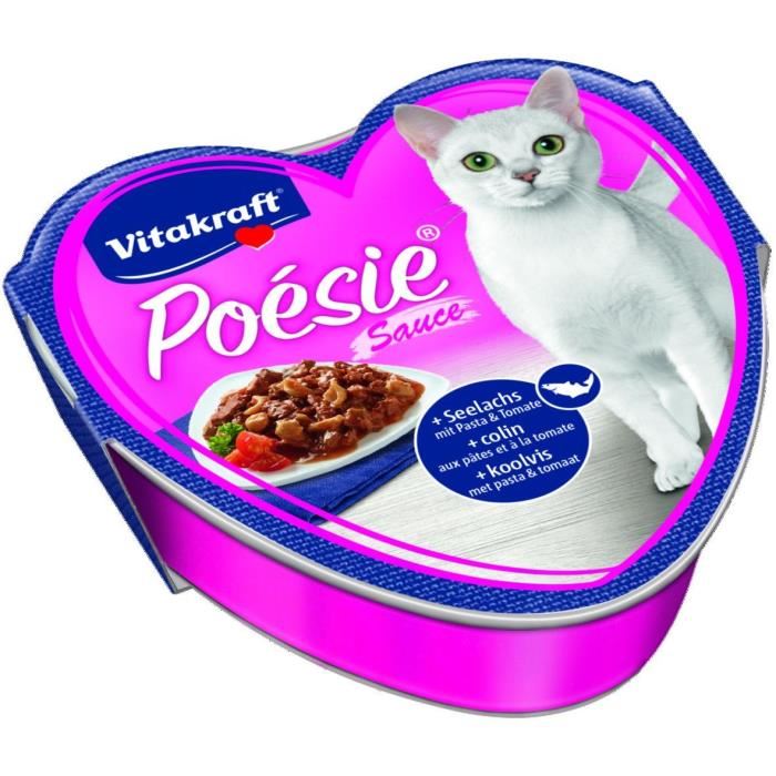 15x85g Vitakraft Poesie Creation Saumon Avec Pates Nourriture Humide Pour Chat