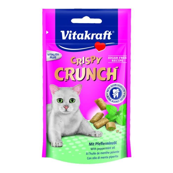 Bouchees Crispy Crunch A La Menthe Pour Chats - Vitakraft - 60g