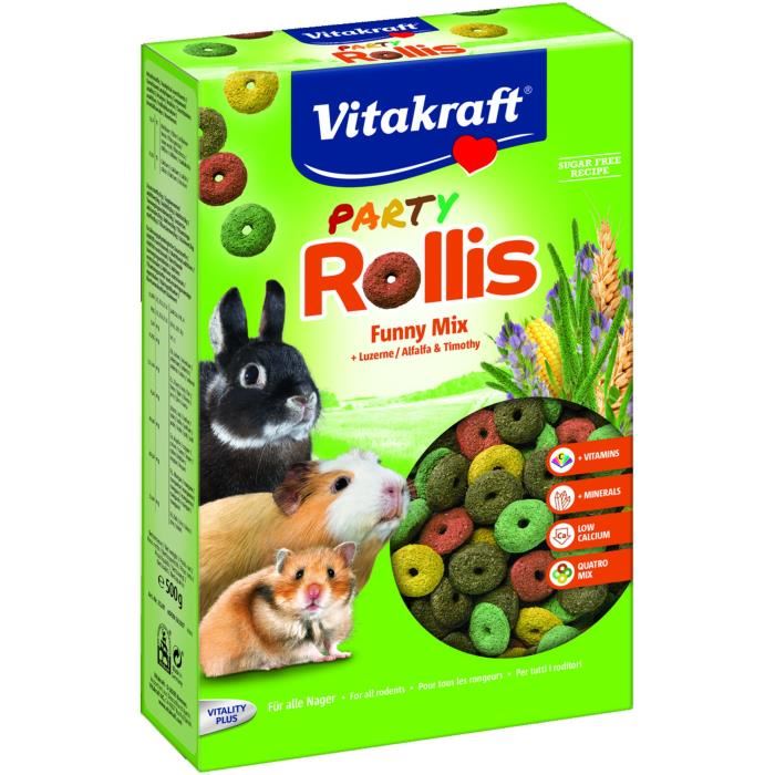 Vitakraft Party Rollis Pour Rongeur 500 G