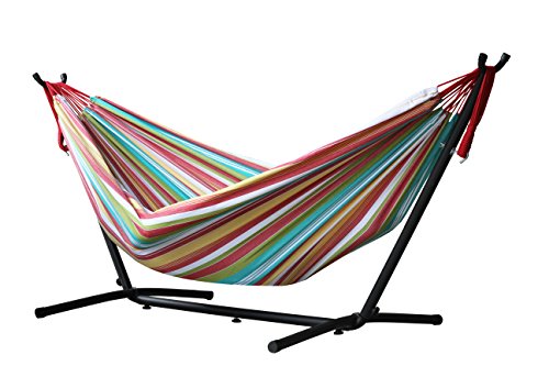 Hamac Double Avec Support Vivere Uhsdo8 26 Coton Multicolore 2 Personnes 250 Cm