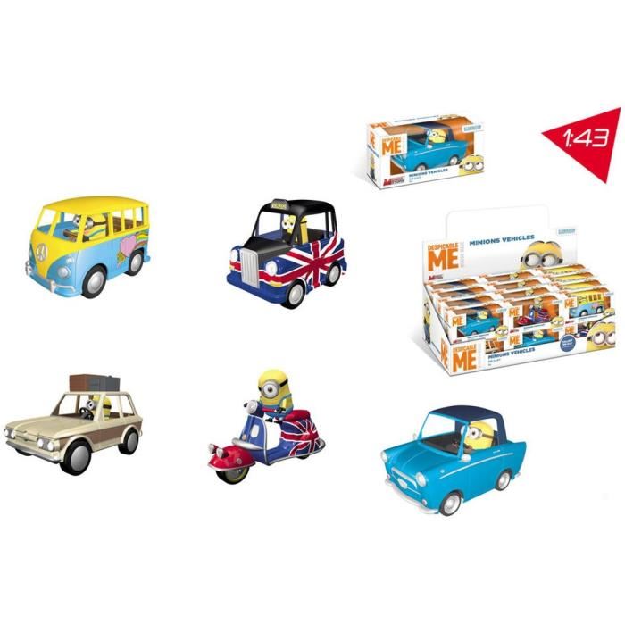 Voiture Avec Figurine Minions 1/43