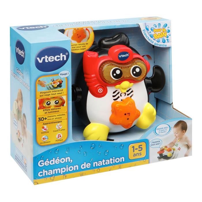 Jouet De Bain Interactif Vtech Baby Gedeon Champion De Natation Pingouin Nageur Pour Bebe Des 1 An