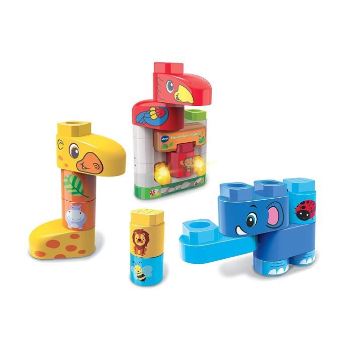 Bla Bla Blocks - Vtech - Mes Animaux Rigolos - Blocs Parlants A Connecter Pour Stimuler Bebe