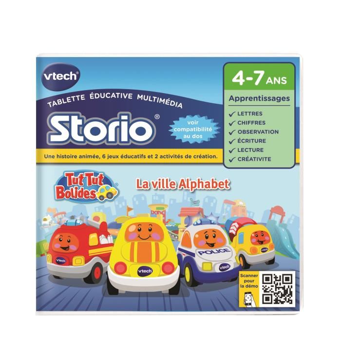 Vtech - Jeu Éducatif Storio - Tut Tut Bolides Ma Ville Alpha