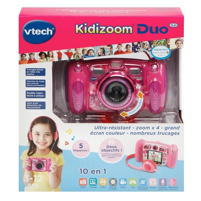 Vtech - Kidizoom Duo 5.0 Rose - Appareil Photo Enfant