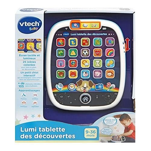 Tablette Vtech Baby Lumi Des Decouvertes Blanche Jouet Tactile Et Lumineux Pour Les Tout Petits De 9 A 36 Mois