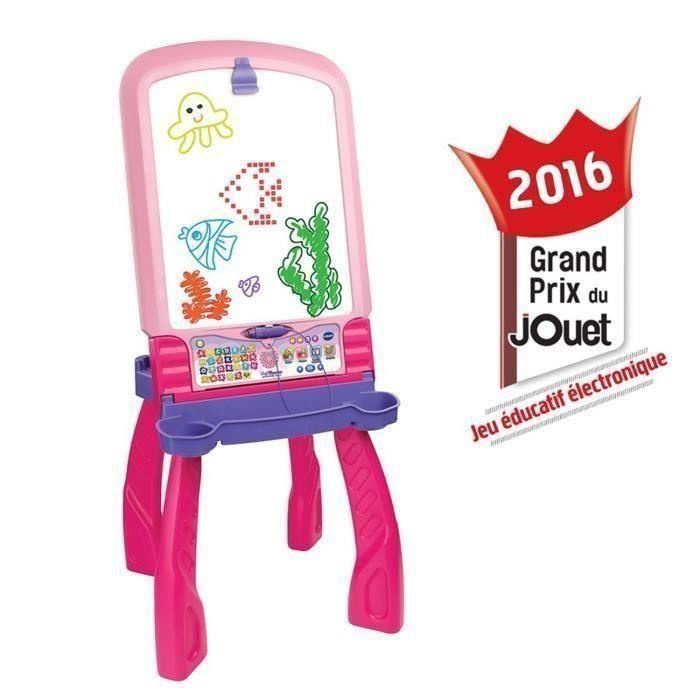 Chevalet Interactif 3 En 1 Vtech Rose Pour Fille A Partir De 3 Ans