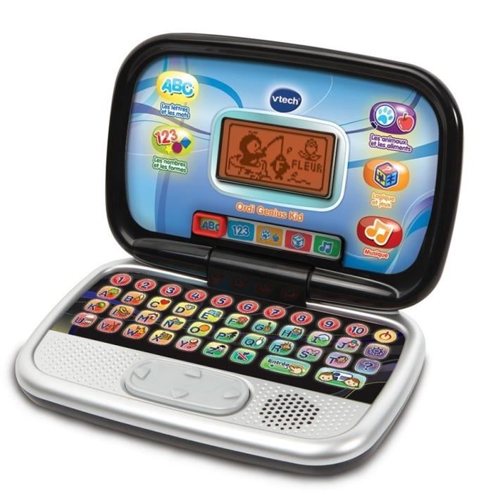 Ordinateur Interactif Enfant Vtech Genius Kid 20 Activites Educatives Noir