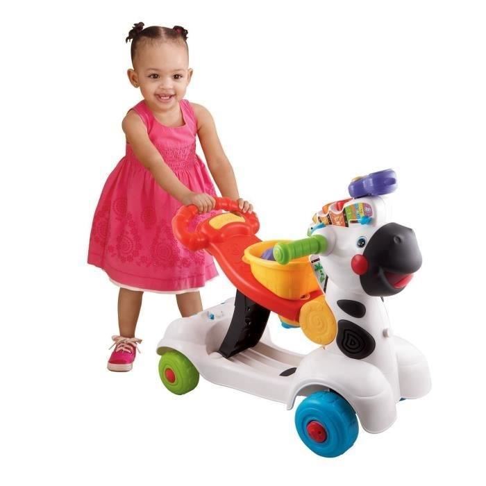 Porteur Trottinette Mon Zebre Rigolo 3 En 1 Vtech Baby - Noir & Blanc - Parlant Et Musical