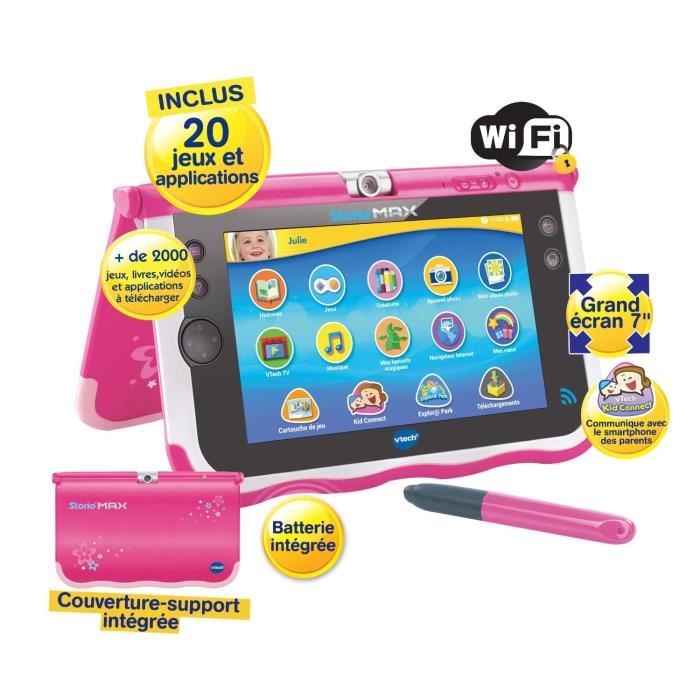 Vtech - Console Storio Max 7 Rose - Tablette Éducative Enfant 7 Pouces