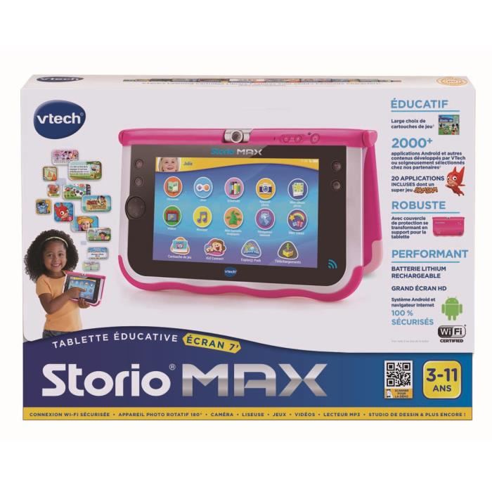Vtech - Console Storio Max 7 Rose - Tablette Éducative Enfant 7 Pouces